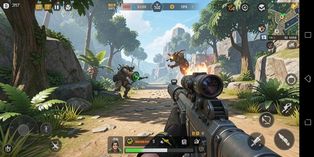 Tampilan menarik gameplay dalam game TPS 2757.