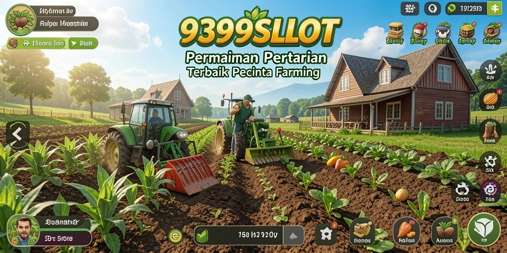 Tampilan menarik gameplay pertanian di 9399SLOT.
