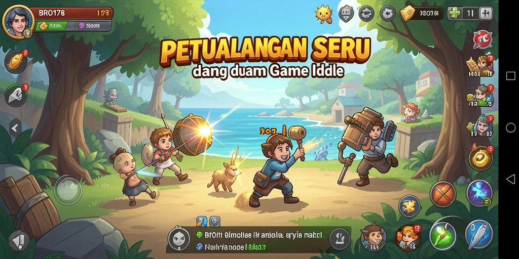 Tampilan menarik dari gameplay BRO178 dalam dunia Idle.