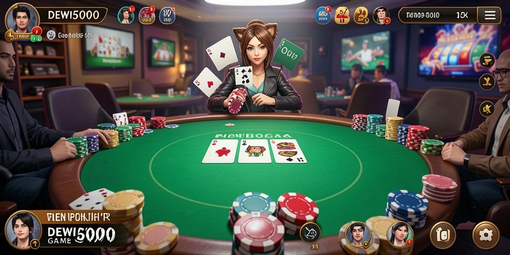 Tampilan gameplay seru dan menegangkan di DEWI5000.