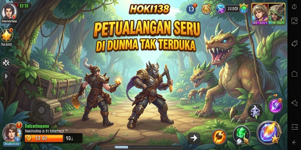 Tangkapan layar dari gameplay menarik HOKI138 yang menunjukkan aksi petualangan.