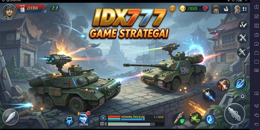 Screenshot gameplay IDX777 menampilkan strategi pertempuran yang seru.