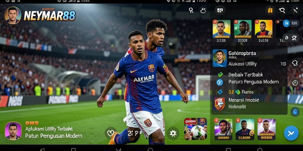 Tampilan antarmuka aplikasi NEYMAR88 yang intuitif dan modern.