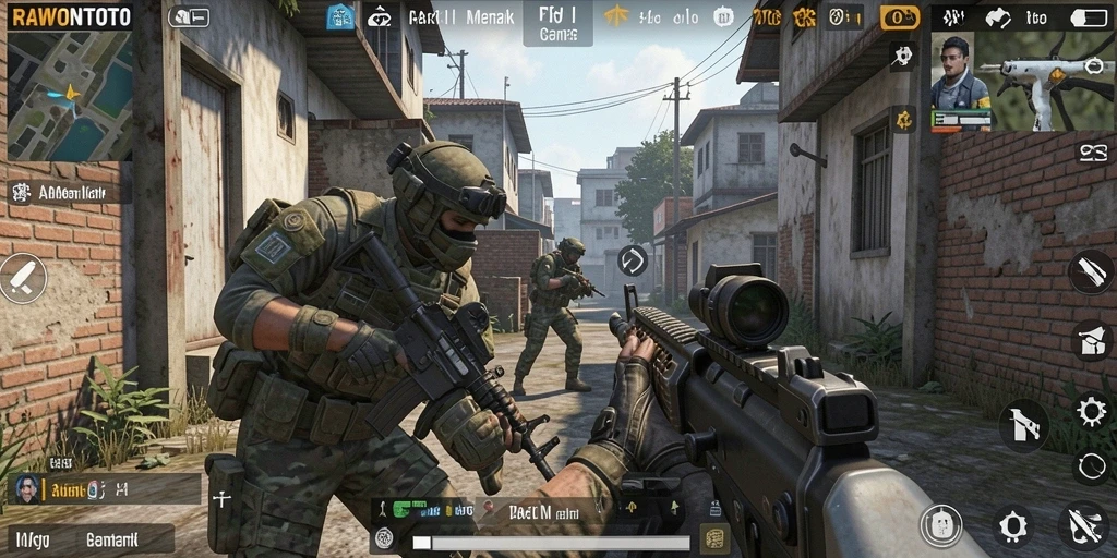 Tangkapan layar gameplay RAWONTOTO yang penuh aksi dan ketegangan.