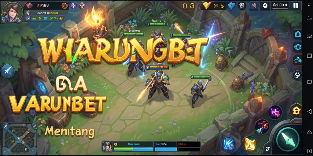Gameplay seru WARUNGBET dalam aksi pertempuran MOBA.